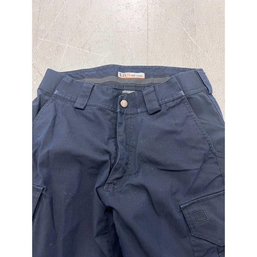 5.11 Tactical Cargo Pants Men's 30x32 Navy Blue Ripstop Wide Leg Hiking Camping